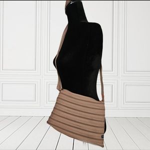 Zip It Tan Crossbody Casual Logo Purse